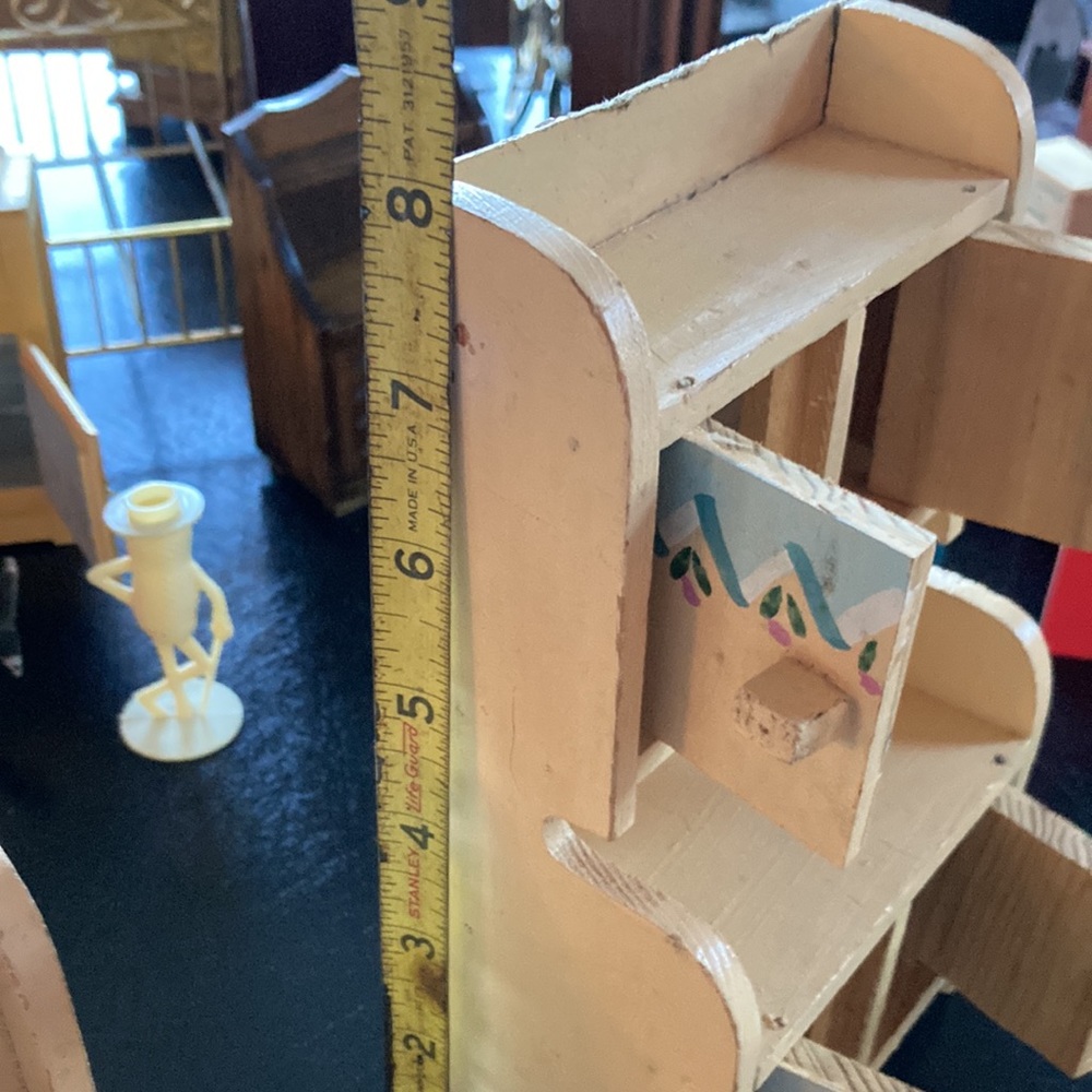 Vintage handmade doll house furniture with dishes & mini books ❤️❤️ - Picture 8 of 12